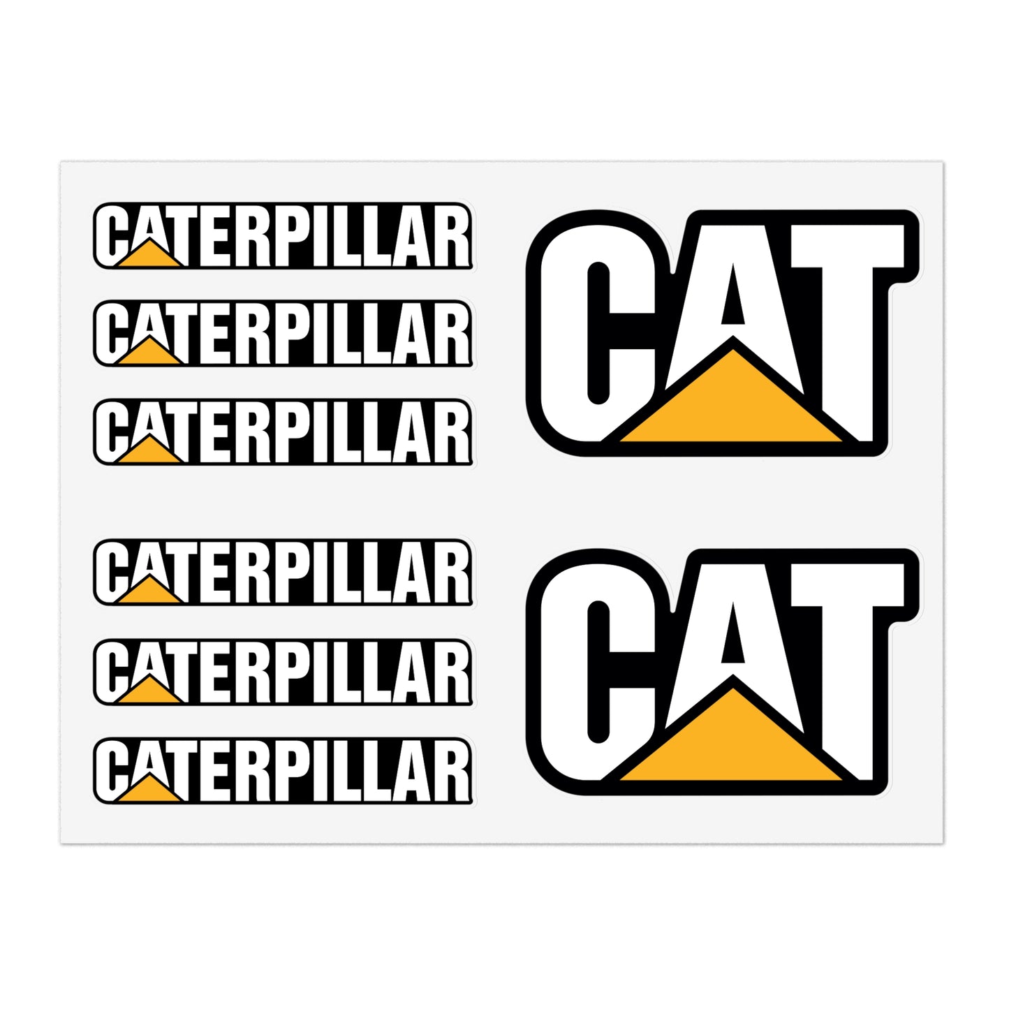 CAT Caterpillar Bundle Decals / 8pcs for Interior & exterior applications / water, scratch, and UV-resistant