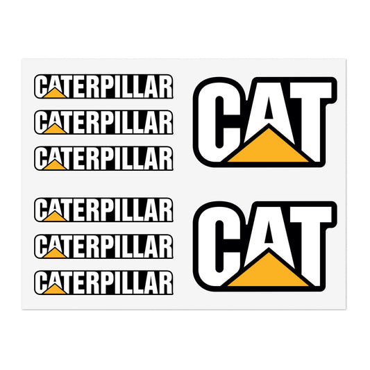 CAT Caterpillar Bundle Decals / 8pcs for Interior & exterior applications / water, scratch, and UV-resistant