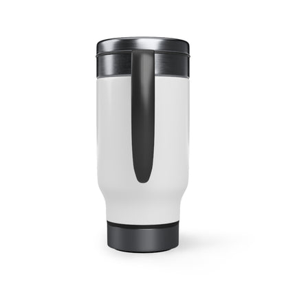 DAD Cat Caterpillar Stainless Steel Travel Mug with Handle, 14oz, Gift for Dad