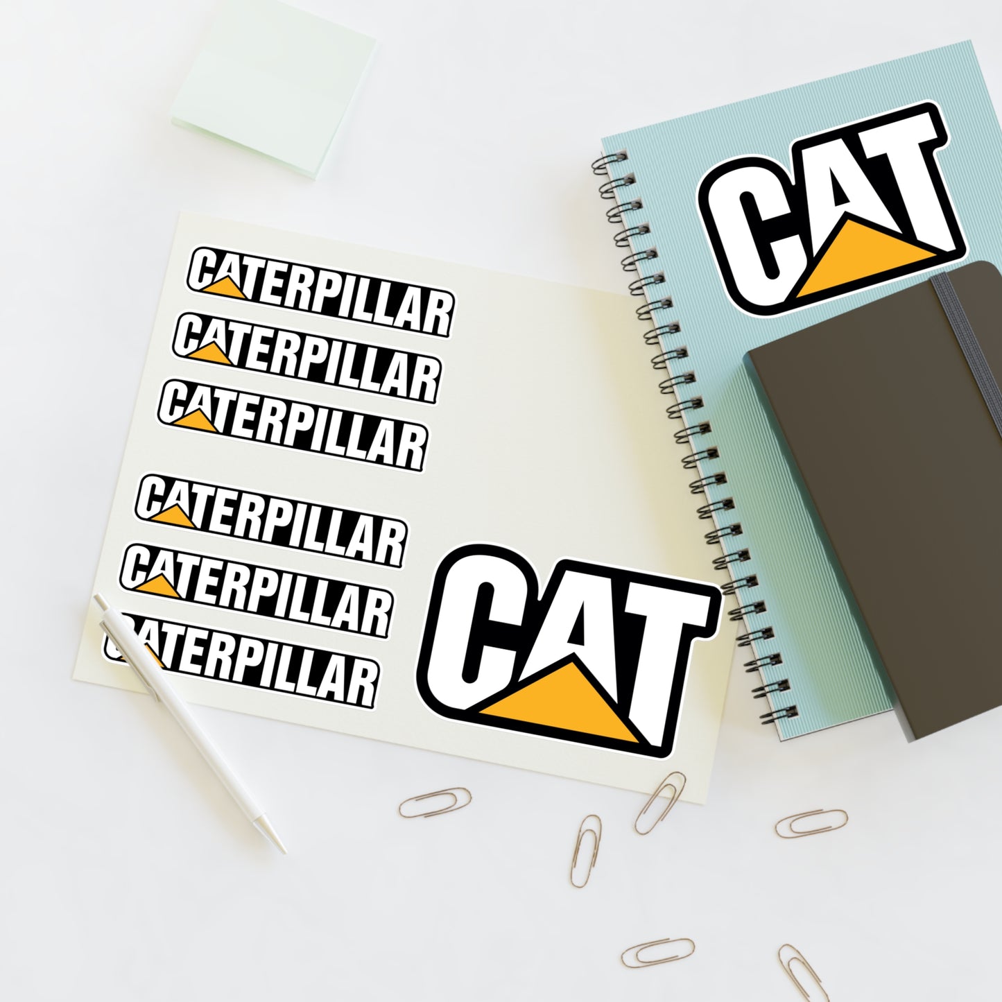 CAT Caterpillar Bundle Decals / 8pcs for Interior & exterior applications / water, scratch, and UV-resistant