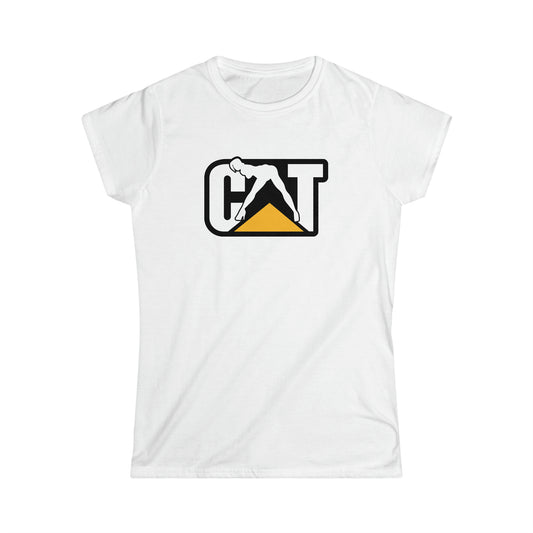 Cat Caterpillar Equipment Machinery Women's Soft Style T-Shirt / Black & White version / Gift
