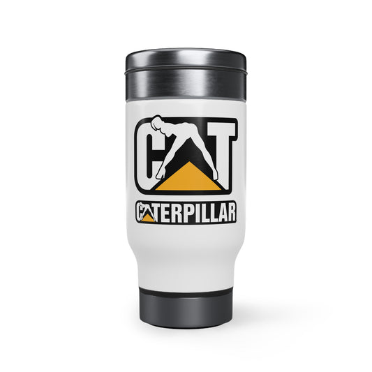 Cat Caterpillar Girl Stainless Steel Travel Mug with Handle, 14oz