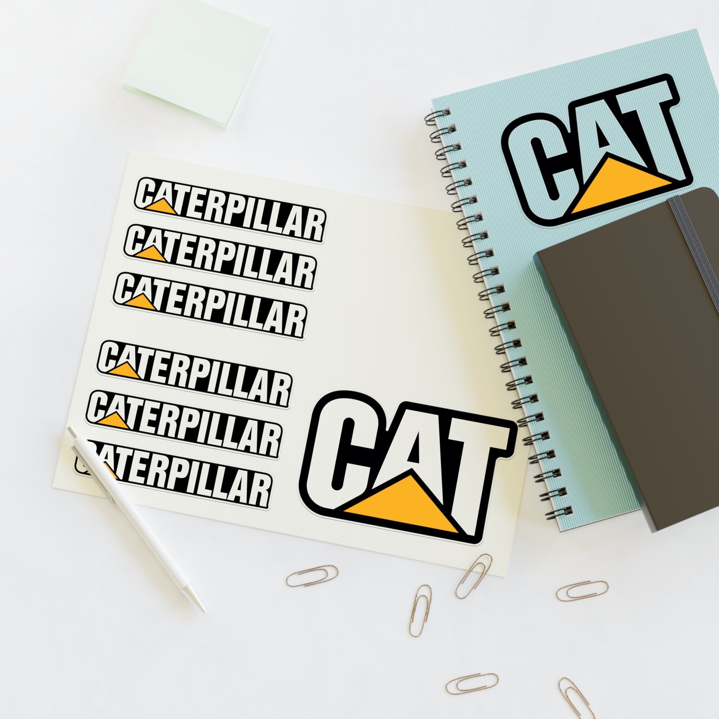 CAT Caterpillar Bundle Decals / 8pcs for Interior & exterior applications / water, scratch, and UV-resistant