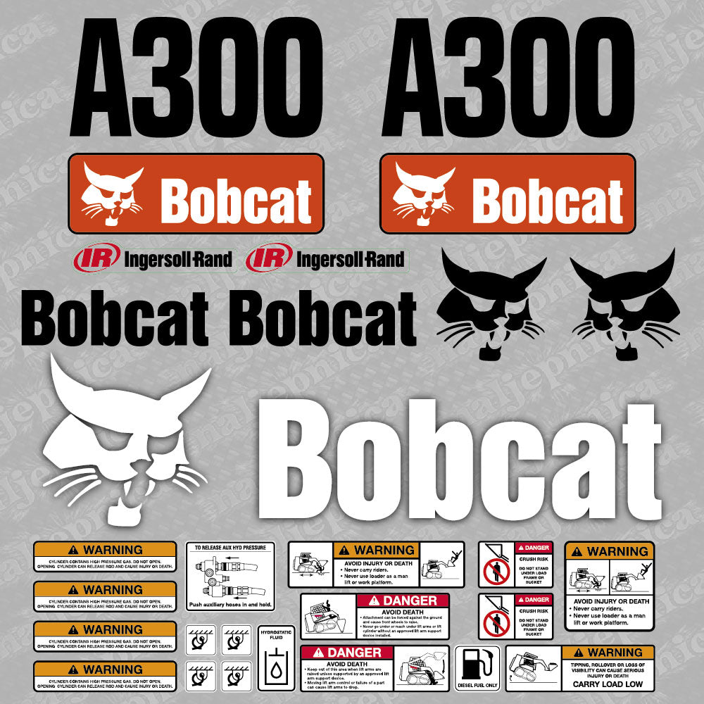 Bobcat S175 Loader Aftermarket Decals Replacement Set replacement decal set