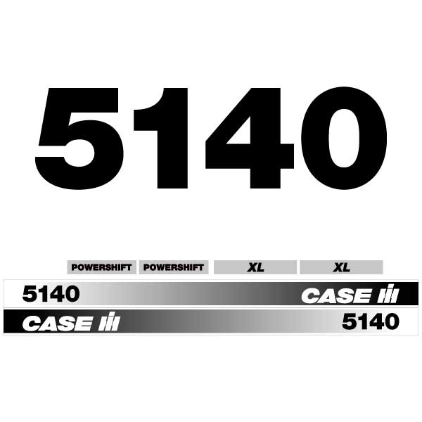 Case 5140 tractor decal aufkleber adesivo sticker set replacement decal set