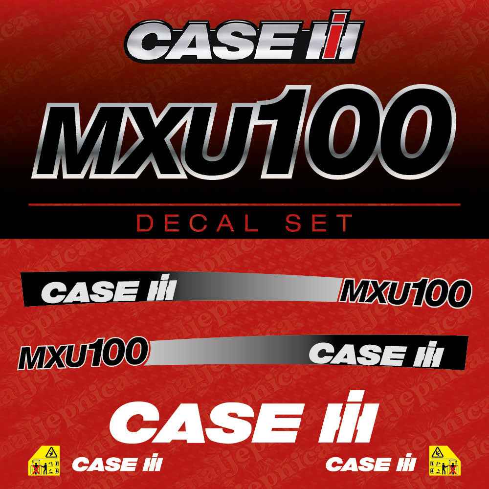 Case MXU 110 Aftermarket Replacement Tractor Decal (Sticker) Set