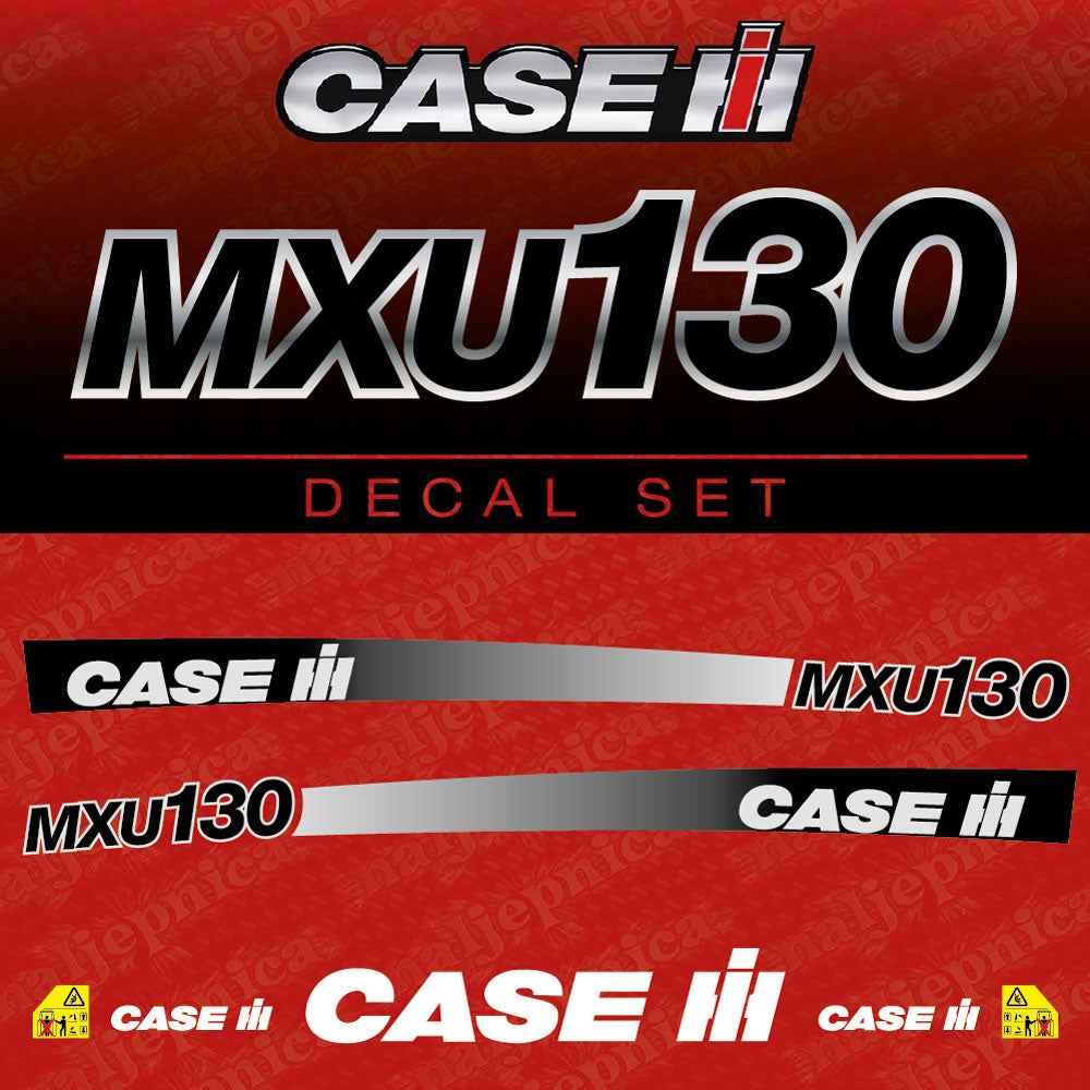 Case MXU 135 Aftermarket Replacement Tractor Decal (Sticker) Set