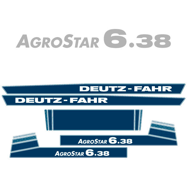 Deutz-Fahr AgroStar 6.38 tractor decal aufkleber adesivo sticker set replacement decal set