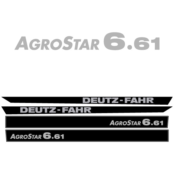 Deutz-Fahr AgroStar 6.61 tractor decal aufkleber adesivo sticker set replacement decal set