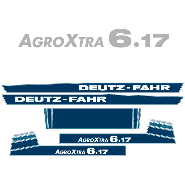 Deutz-Fahr AgroXtra 6.17 tractor decal aufkleber adesivo sticker set replacement decal set