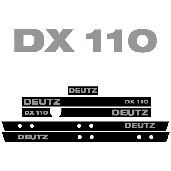 Deutz DX 110 tractor decal aufkleber adesivo sticker set replacement decal set