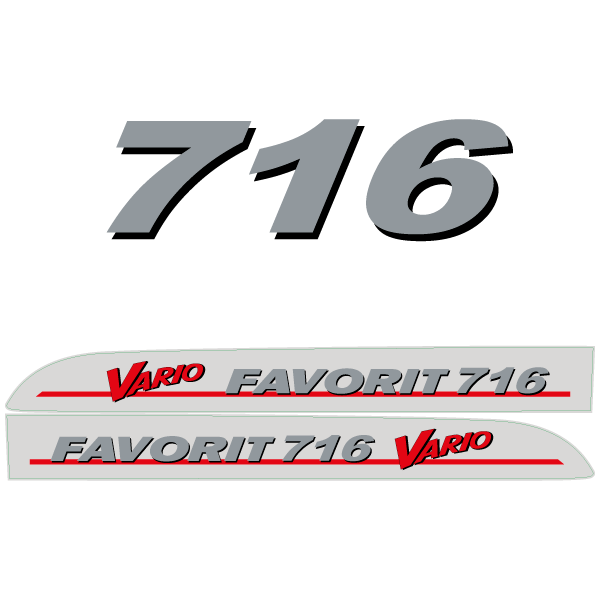 Fendt Favorit 716 Vario tractor decal aufkleber adesivo sticker set replacement decal set