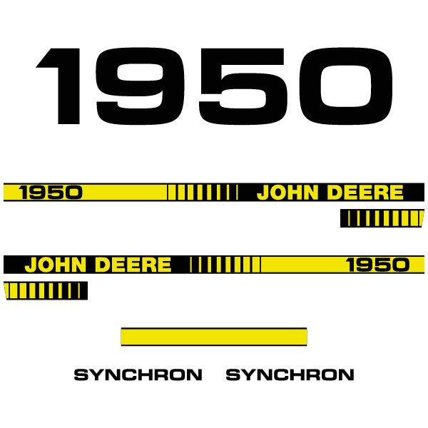 John Deere 1950 Tractor Decal (Sticker) Set replacement decal set