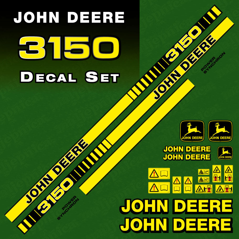 John Deere 3150 tractor decal aufkleber sticker set replacement decal set