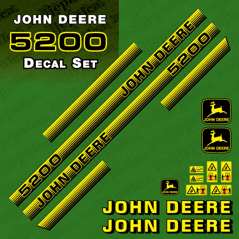 John Deere 5200 tractor decal aufkleber adesivo sticker set replacement decal set