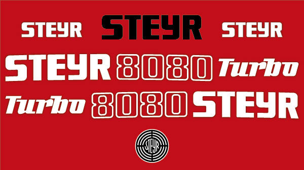 Steyr 8080 turbo tractor decal aufkleber adesivo sticker set replacement decal set