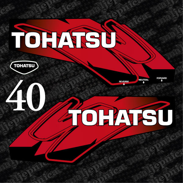 Tohatsu 40 outboard (2012) decal aufkleber adesivo sticker set replacement decal set