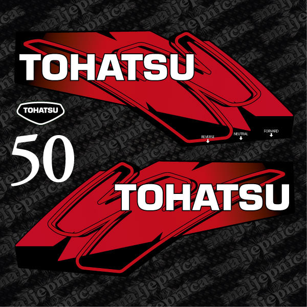 Tohatsu 50 outboard (2012) decal aufkleber adesivo sticker set replacement decal set