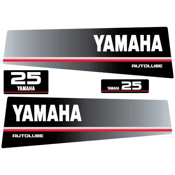 Yamaha 25 autolube outboard (1991) decal aufkleber sticker set replacement decal set