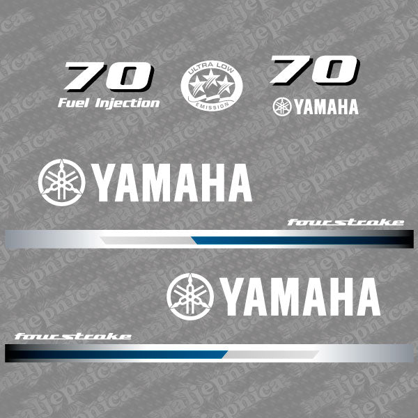Yamaha 70 four stroke outboard (2013) decal aufkleber addesivo sticker set replacement decal set