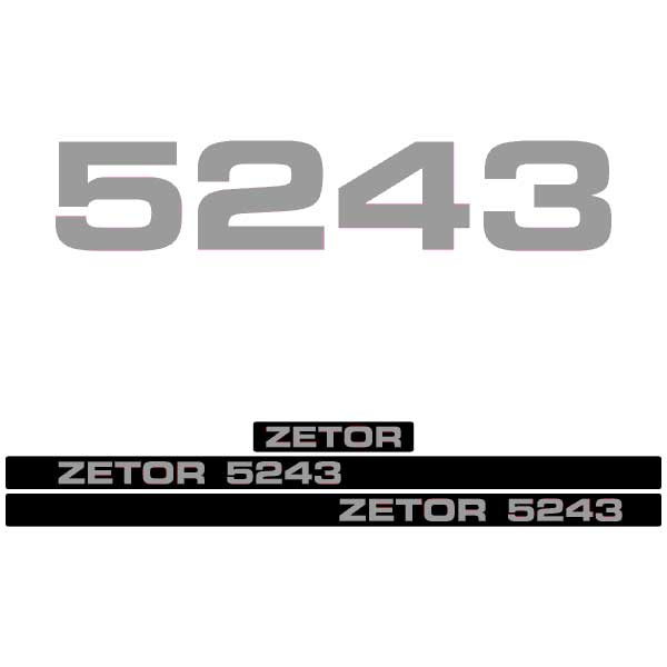 Zetor 5243 tractor decal aufkleber sticker set replacement decal set
