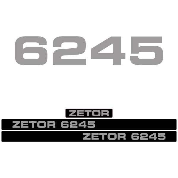 Zetor 6245 tractor decal aufkleber adesivo sticker set replacement decal set