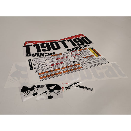 Bobcat T190 Loader Decals / Set with warning stickers / Aftermarket Replacement Decal