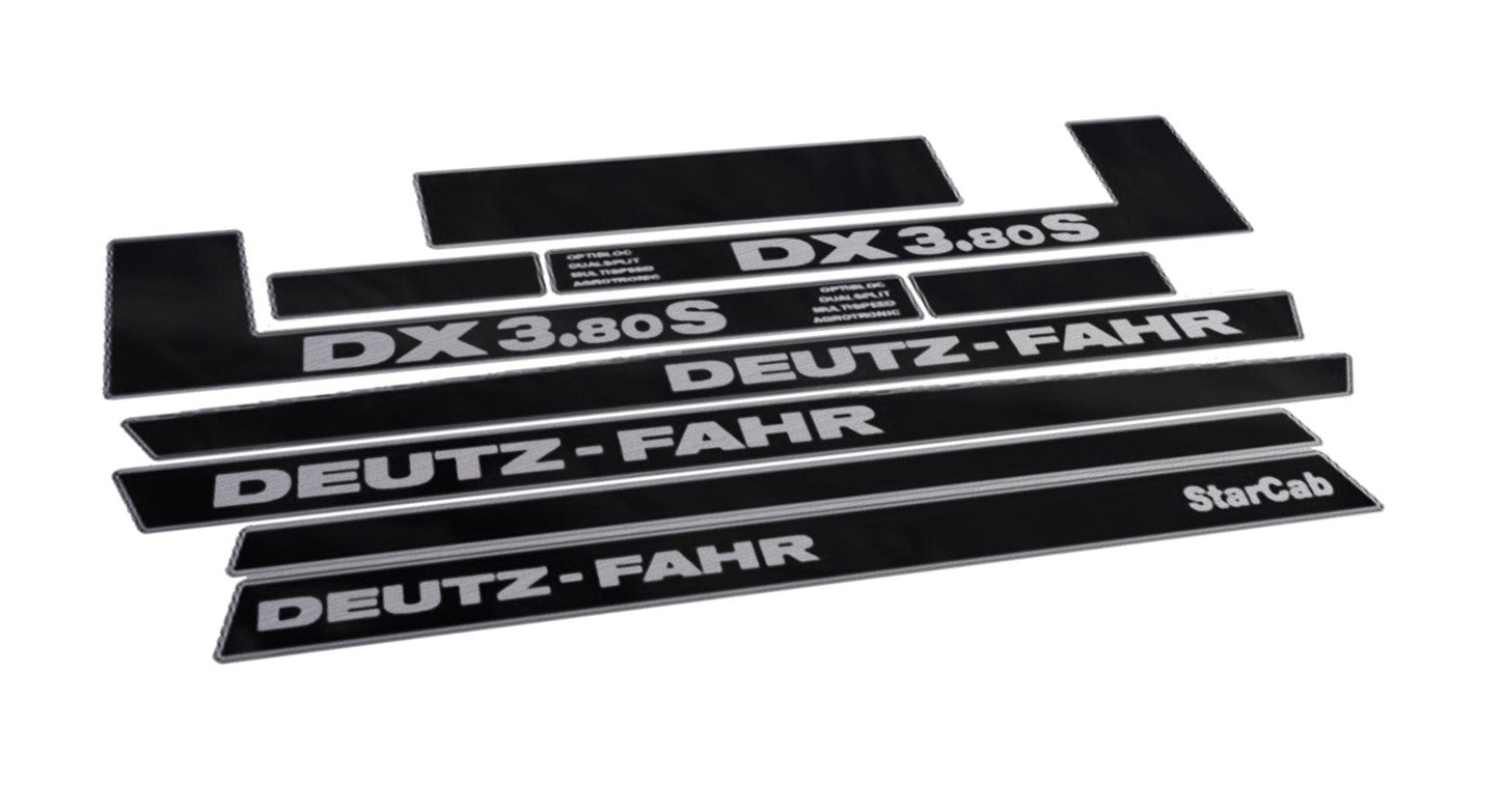 Deutz Fahr DX 3.80S Star Cab Aftermarket Replacement Tractor Decal (Sticker) Set replacement decal set