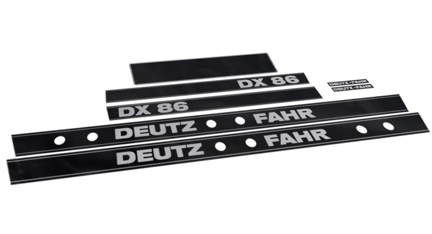 Deutz Fahr DX 86 Aftermarket Replacement Tractor Decal (Sticker) Set replacement decal set