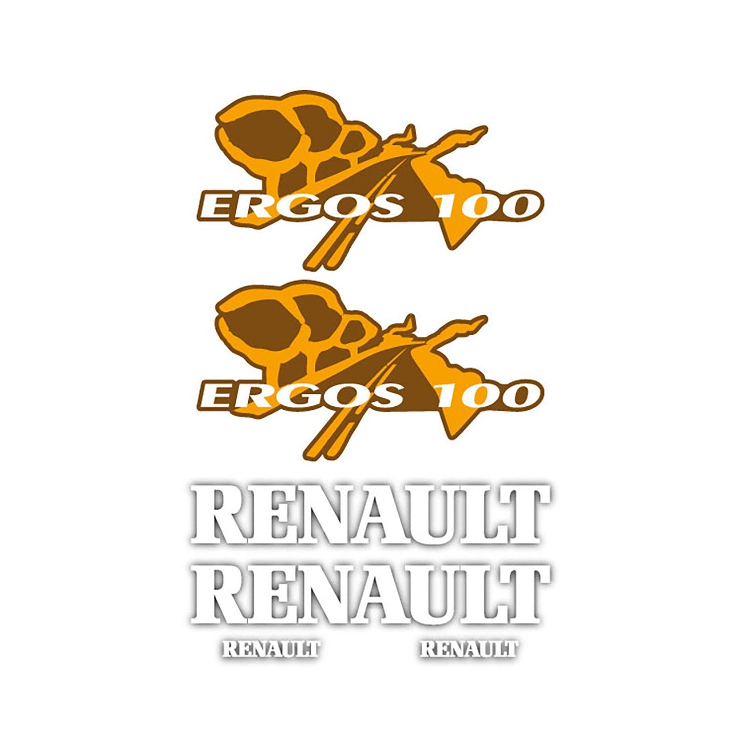 Renault Ergos 100 Aftermarket Replacement Tractor Decal Sticker Set replacement decal set