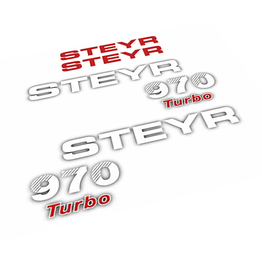 Steyr 970 Turbo Aftermarket Replacement Tractor Decal (Sticker) Set replacement decal set