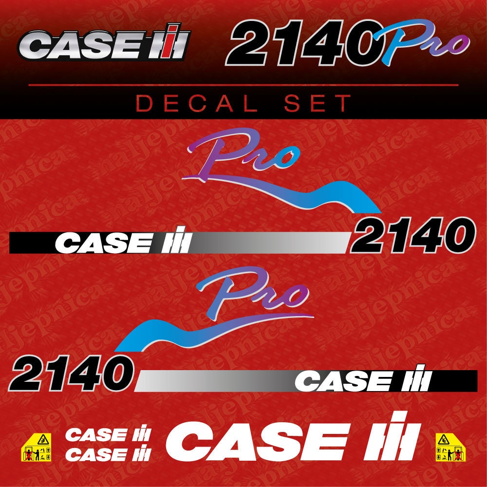 Case 2140 PRO Aftermarket Replacement Tractor Decal (Sticker) Set replacement decal set