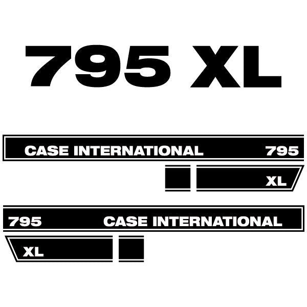 Case International 795XL Aftermarket Replacement Tractor Decal (Sticker) Set replacement decal set