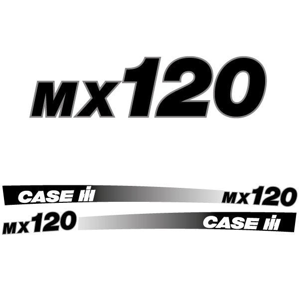 Case MX 120 Aftermarket Replacement Tractor Decal (Sticker) Set replacement decal set