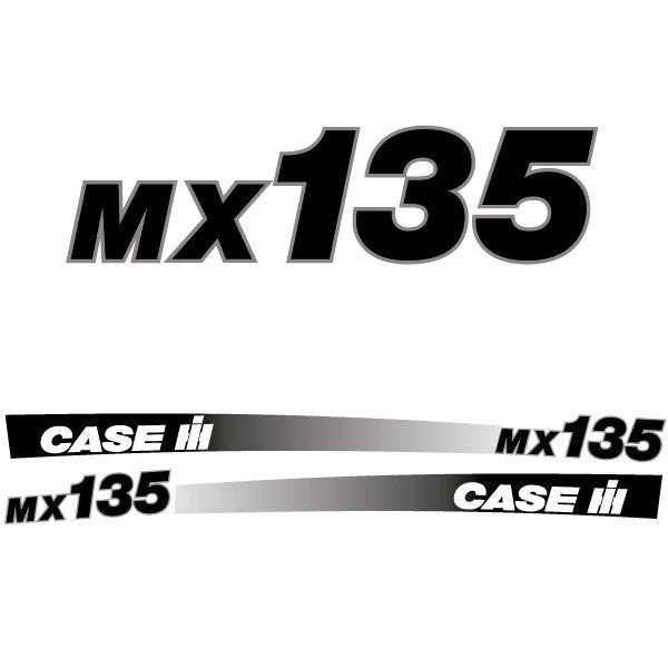 Case MX 135 Aftermarket Replacement Tractor Decal (Sticker) Set replacement decal set