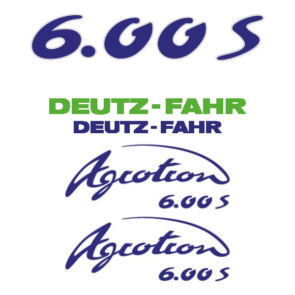 Deutz Fahr Agrotron (6.00S / 6.00TT) Aftermarket Replacement Tractor Decal (Sticker) Set replacement decal set