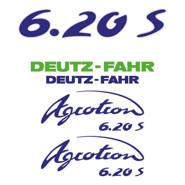 Deutz Fahr Agrotron (6.20S / 6.20TT) Aftermarket Replacement Tractor Decal (Sticker) Set replacement decal set