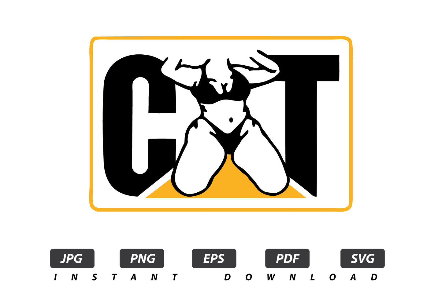 CAT Girl 2 Vector Logo / EPS / SVG / PDF / JPG / PNG Instant Download / Print Cut Template