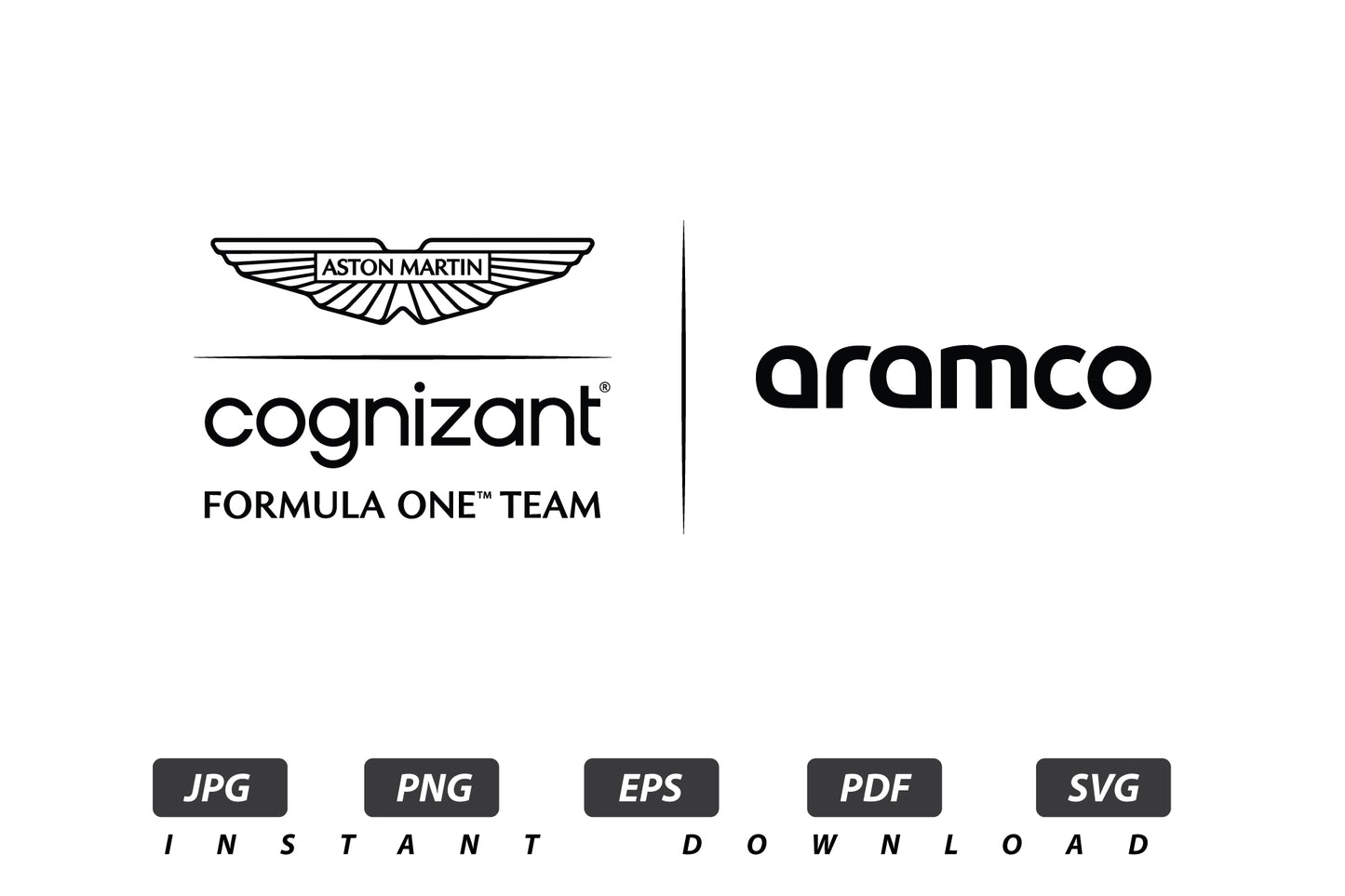 Aston Martin F1 Vector Logo / EPS / SVG / PDF / JPG / PNG Instant Download / Print Cut Template