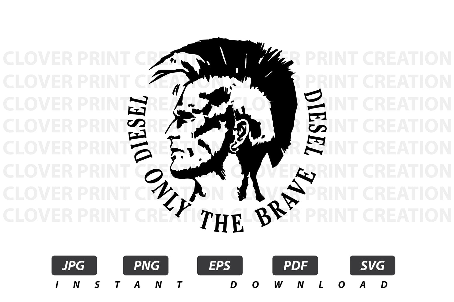 Diesel Vector Logo / EPS / SVG / PDF / JPG / PNG Instant Download / Print Cut Template