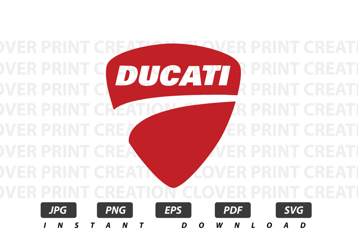Ducati Vector Logo / EPS / SVG / PDF / JPG / PNG Instant Download / Print Cut Template