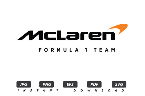 McLaren F1 Vector Logo / EPS / SVG / PDF / JPG / PNG Instant Download / Print Cut Template