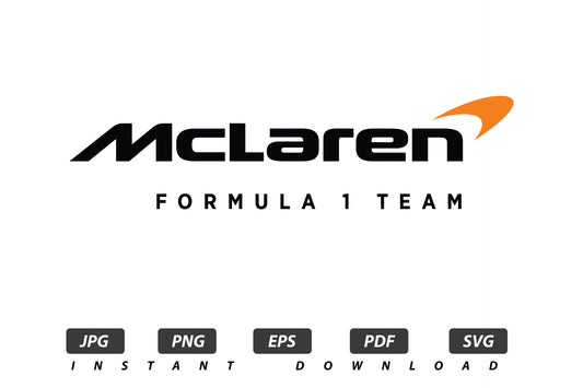McLaren F1 Vector Logo / EPS / SVG / PDF / JPG / PNG Instant Download / Print Cut Template