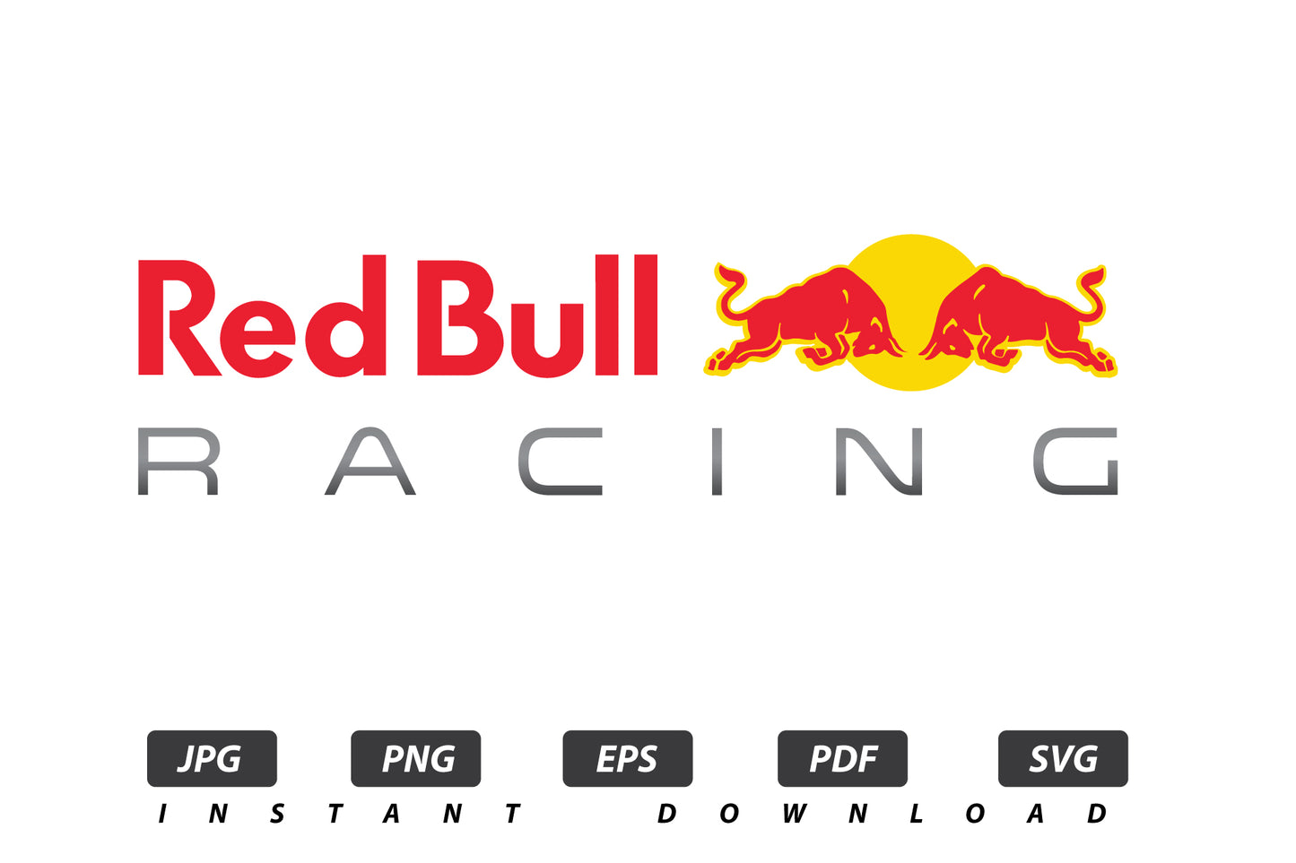 Red Bull Racing F1 Vector Logo / EPS / SVG / PDF / JPG / PNG Instant Download / Print Cut Template