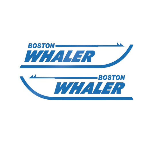 Boston Whaler Blue Decals Sticker Boat Set Aftermarket Replacement (DTF) 2pcs