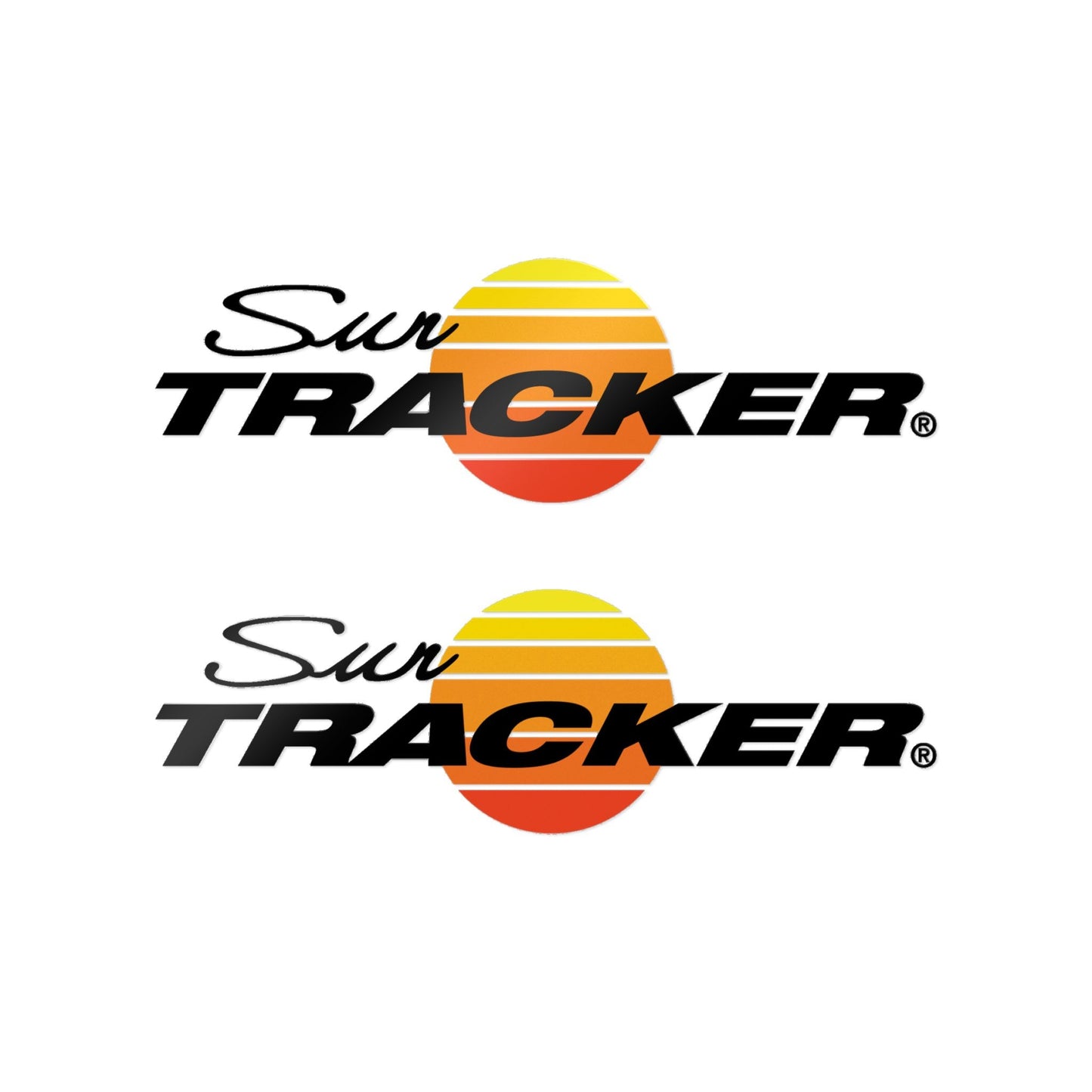 Sun Tracker Boat Decal Set Aftermarket Replacement (DTF) 2pcs - Multiple Size