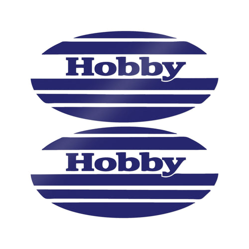 Hobby Prestige Blue Caravan Decals Sticker Aftermarket Replacement (DTF) 2pcs - Multiple Size