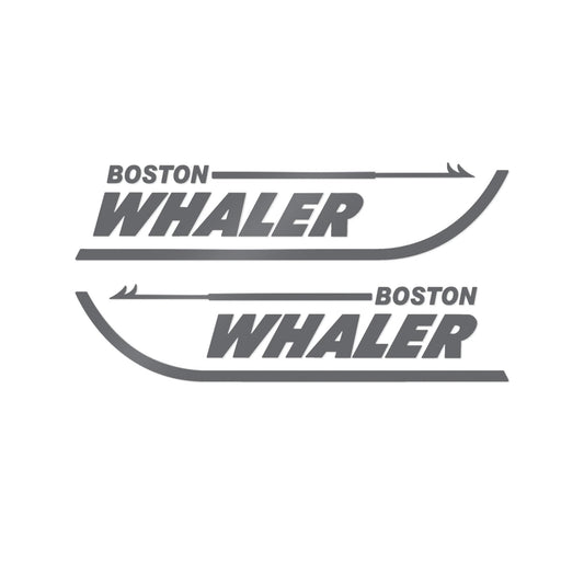 Boston Whaler Gray Decals Sticker Boat Set Aftermarket Replacement (DTF) 2pcs