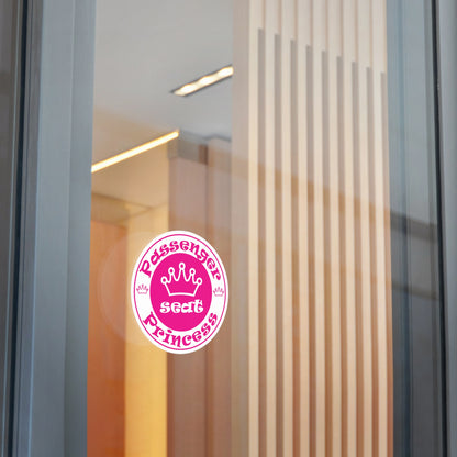 Passenger Seat Princess Round Vinyl Stickers for indoors and outdoors use / water, scratch, and UV-resistant