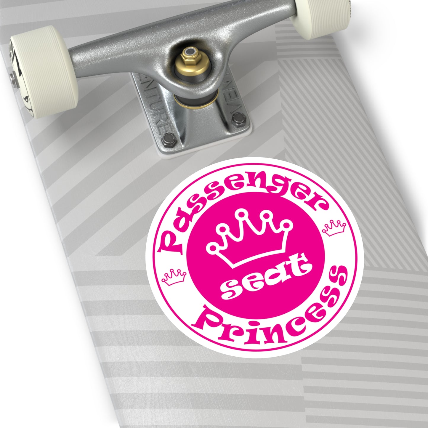 Passenger Seat Princess Round Vinyl Stickers for indoors and outdoors use / water, scratch, and UV-resistant